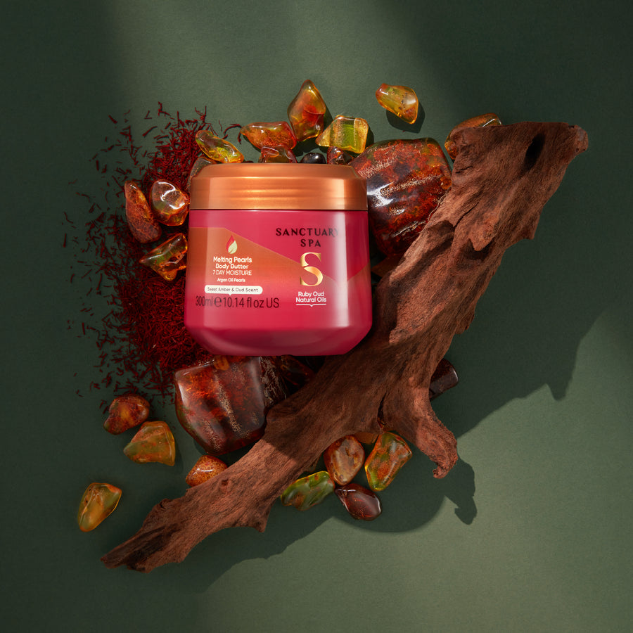 Sanctuary Spa Ruby Oud Natural Oils Melting Pearl Body Butter 300ml
