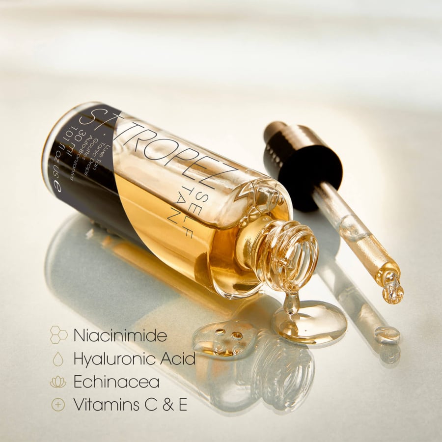 St. Tropez Luxe Tan Tonic Glow Drops - textura